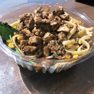 Cajun Tofu Fettuccine Alfredo Pasta